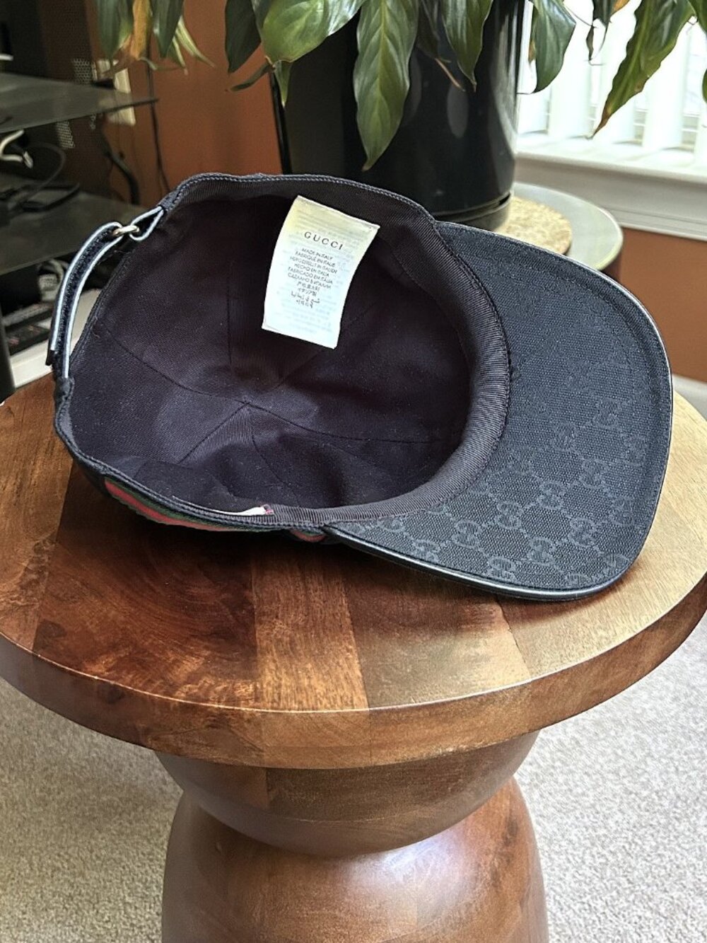 GUCCI Monogram Web Baseball Hat XL, Black - Picture 5 of 10